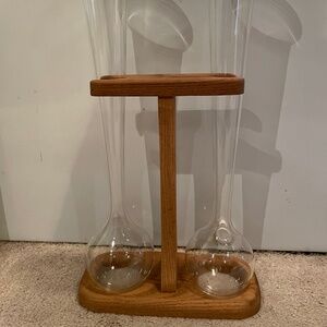 Two Half Yard Beer Glasses with Stand